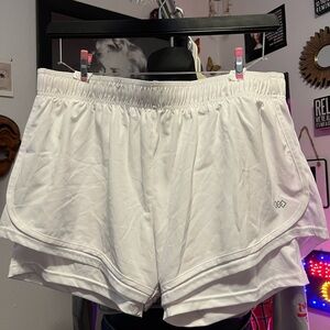 Women's White Athletic Shorts
